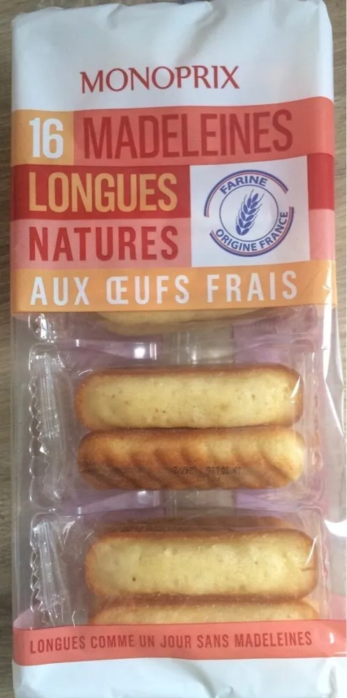 Madeleines longues natures