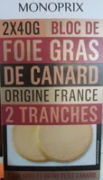 Bloc de foie gras de canard 2 tranches