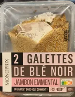 2 galettes de blé noir jambon emmental