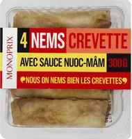 Nems au crevettes avec sauce nuoc-mâm