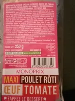 Maxi Poulet Rôti Oeuf Tomate