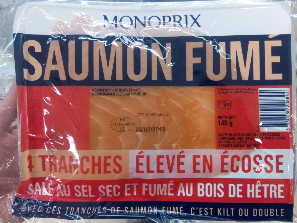 Saumon fumé élevé en Ecosse