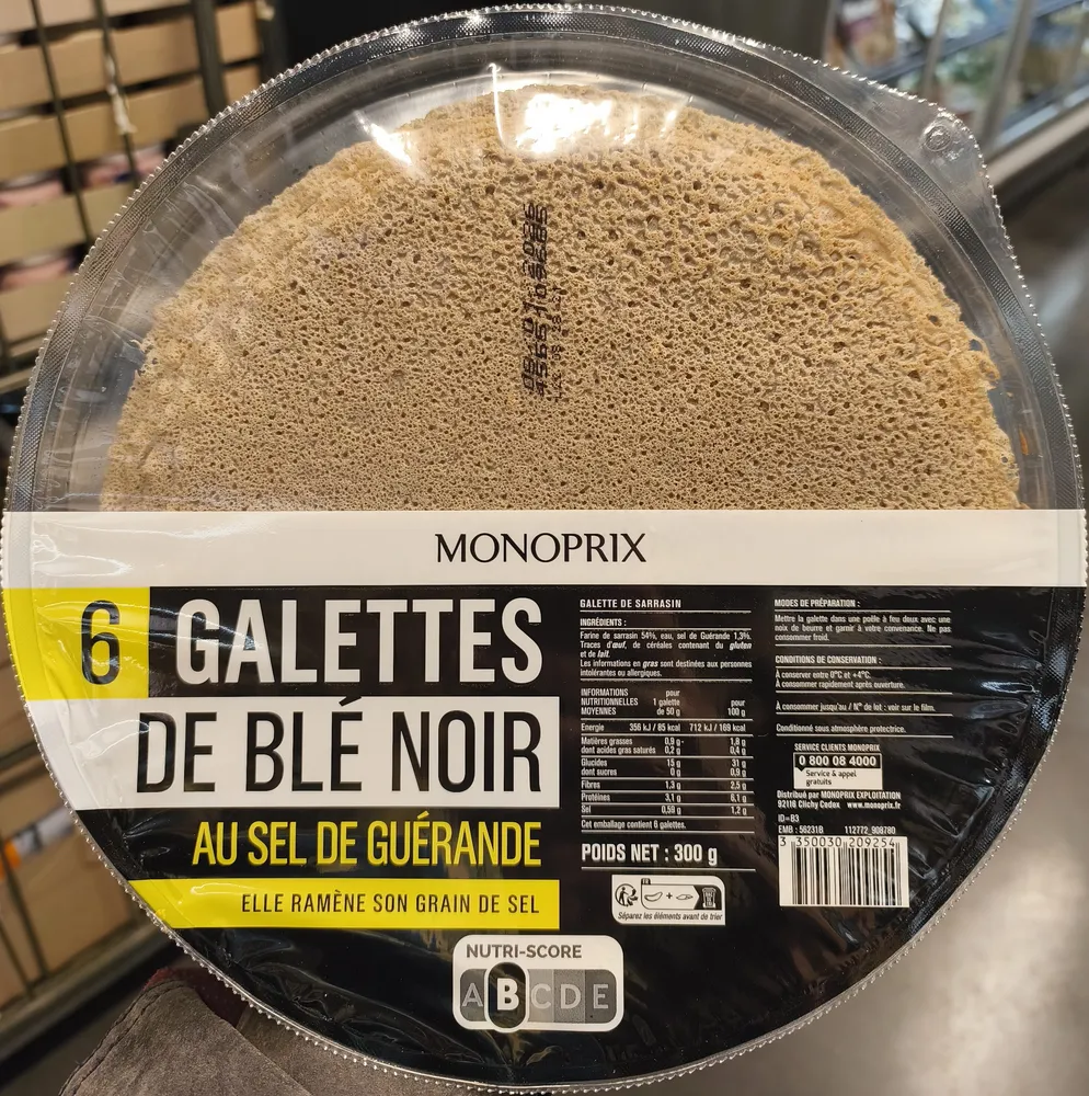 6 Galettes de blé noir au sel de guérande