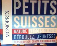 Petits Suisses Nature (10,4 % MG) - (12 pots de 60 g)