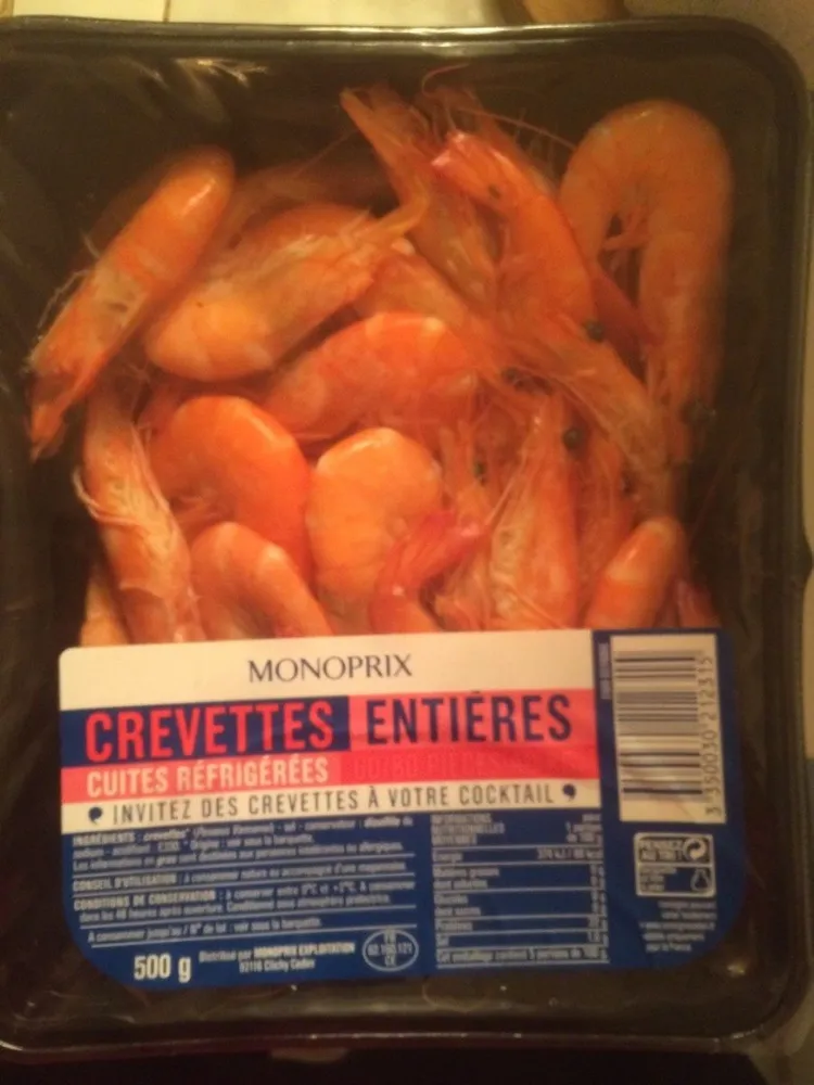 Crevettes entieres