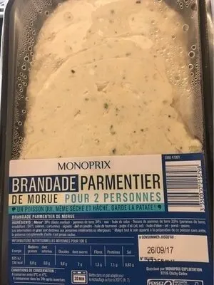 Brandade parmentier de morue