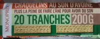 Craquelins au son d'avoine