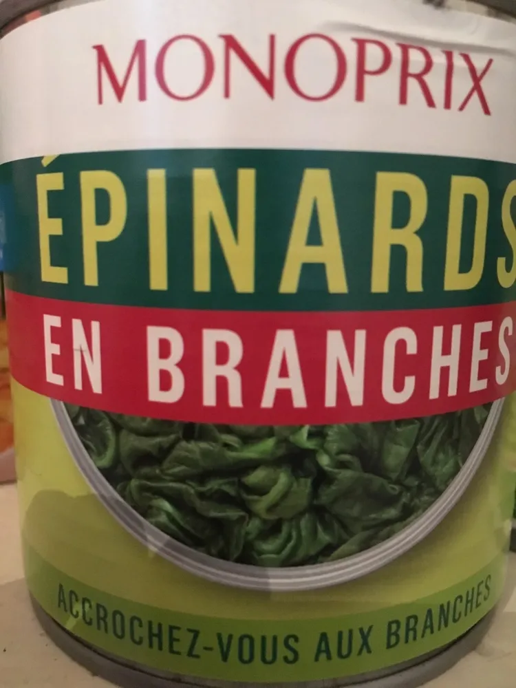 Epinards en branches