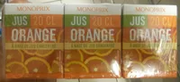 Jus d'orange - à base de jus concentré