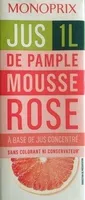Jus de pamplemousse rose à base de jus concentré