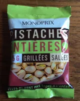 Pistaches entières grillées salées