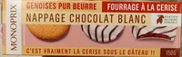 Génoises fourrées à la cerise nappées de chocolat blanc