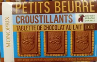 Petits beurre croustillants tablette de chocolat au lait