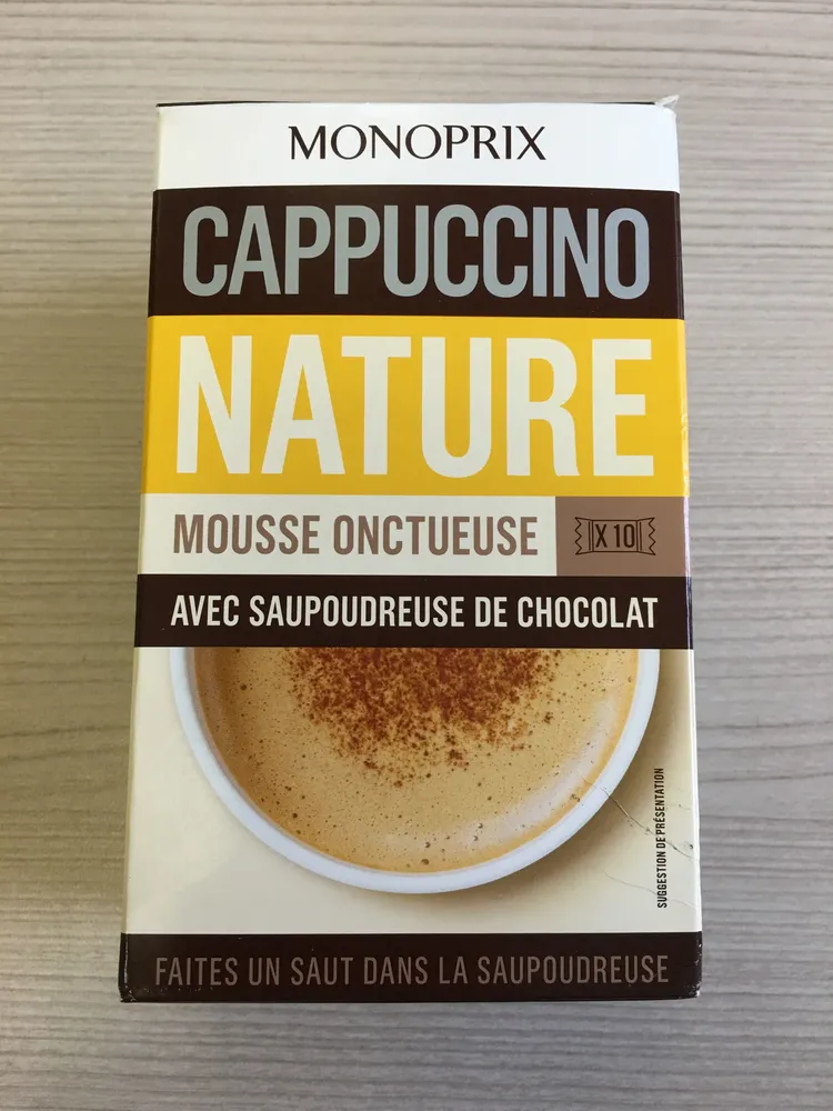 Café soluble, cappuccino nature