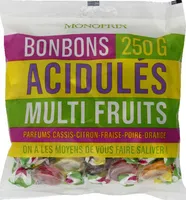 Bonbons acidulés multifruits