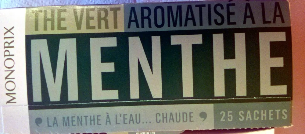 Thé Vert aromatisé à la menthe