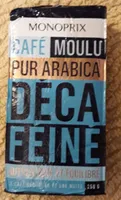Café moulu pur arabica, décaféiné, authentique et équilibré