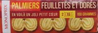 Palmiers feuilletés et dorés