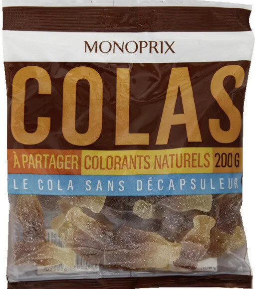 Les colas, confiserie gélifiée aromatisée