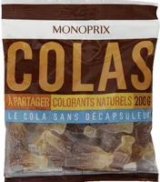 Les colas, confiserie gélifiée aromatisée