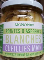 Pointes d'asperges blanches, cueillies main