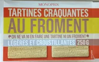 Tartines craquantes au froment