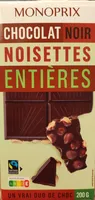 Chocolat noir aux noisettes entières