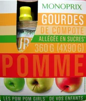 Gourdes de compote de pomme Monoprix