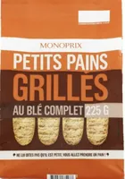 Petits Pains grillés au blé complet