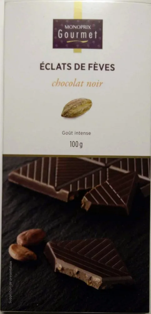 Chocolat noir éclats de fèves