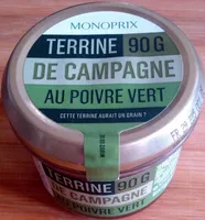 Terrine de campagne au poivre vert