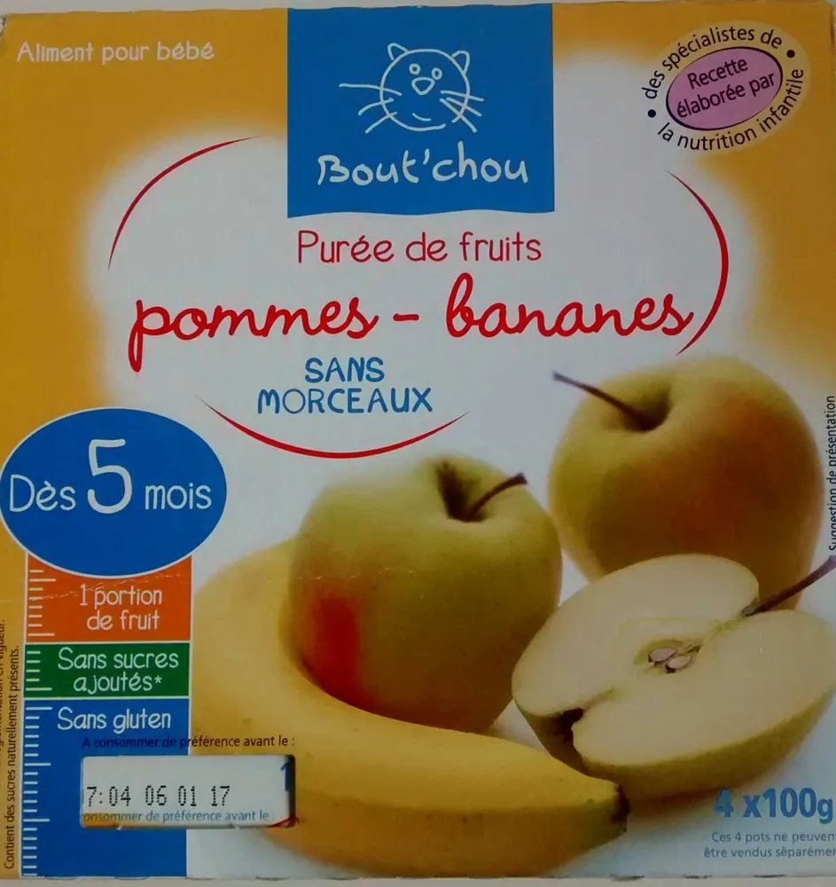 Purée de fruits pommes-bananes