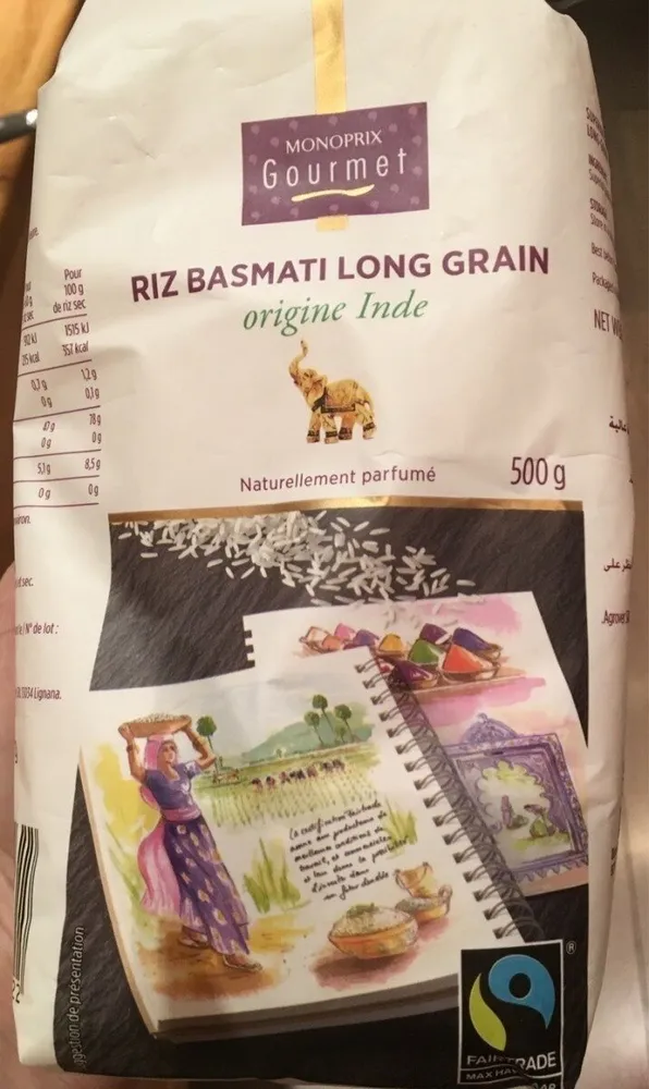 Riz long grain Basmati Monoprix Gourmet