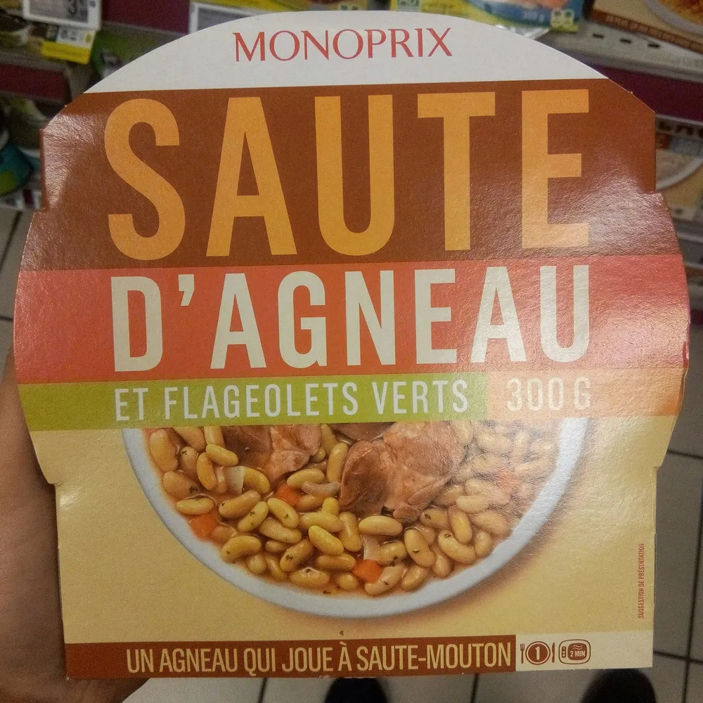 Sauté d'agneau et flageolets verts