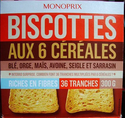 Biscottes aux 6 céréales