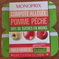 Compote allégée pomme pêche