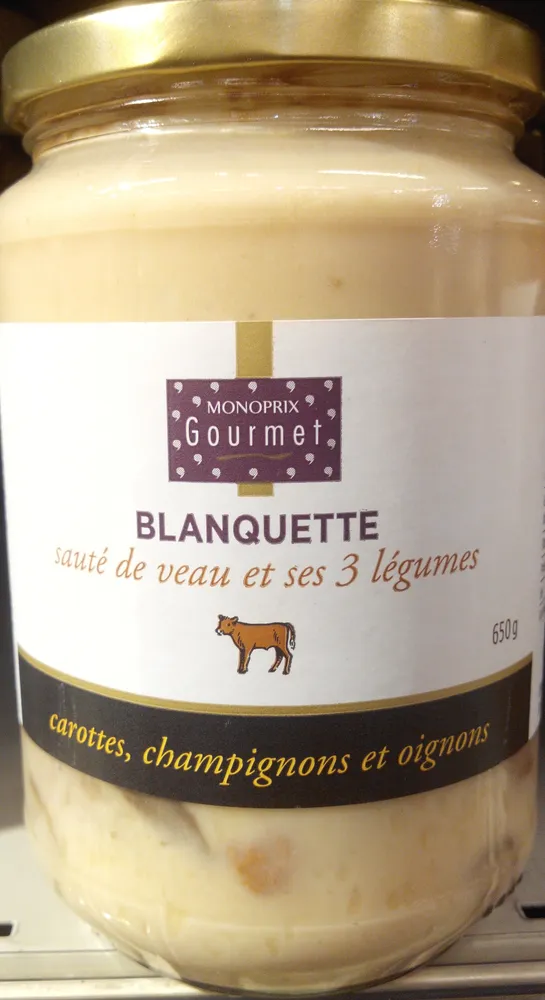Blanquette sauté de veau et ses 3 légumes