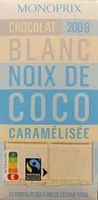 Chocolat blanc à la noix de coco caramélisée
