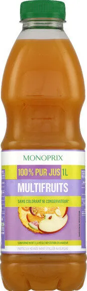 Jus de fruits - Multifruits, 100 % pur jus