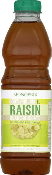 100% Pur Jus Raisin Blanc Muscaté