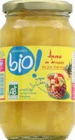 Ananas en morceaux au jus d'ananas, certifié AB