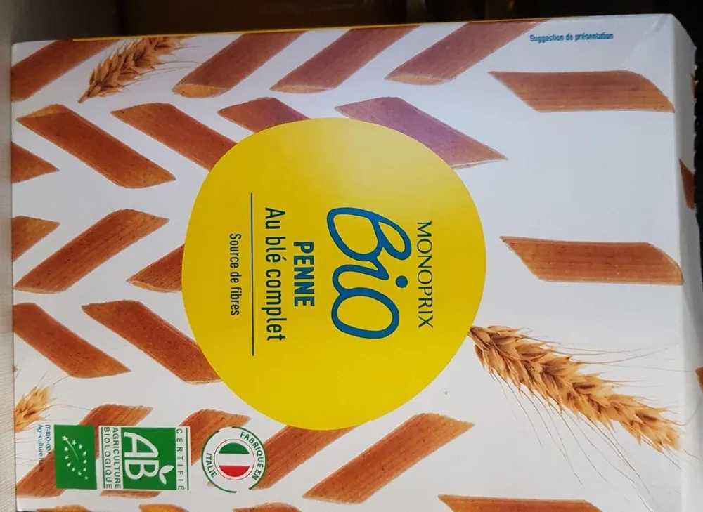 Penne au blé complet