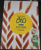 Penne au blé intégral Bio