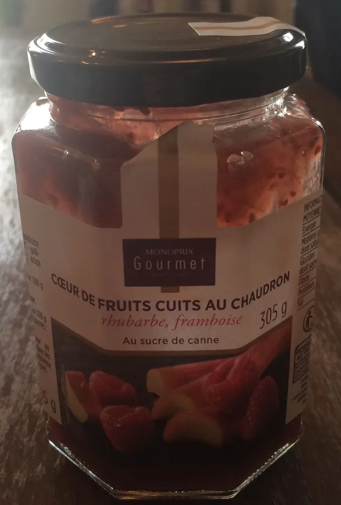 Cœur de fruits cuits au chaudron Rhubarbe Framboise