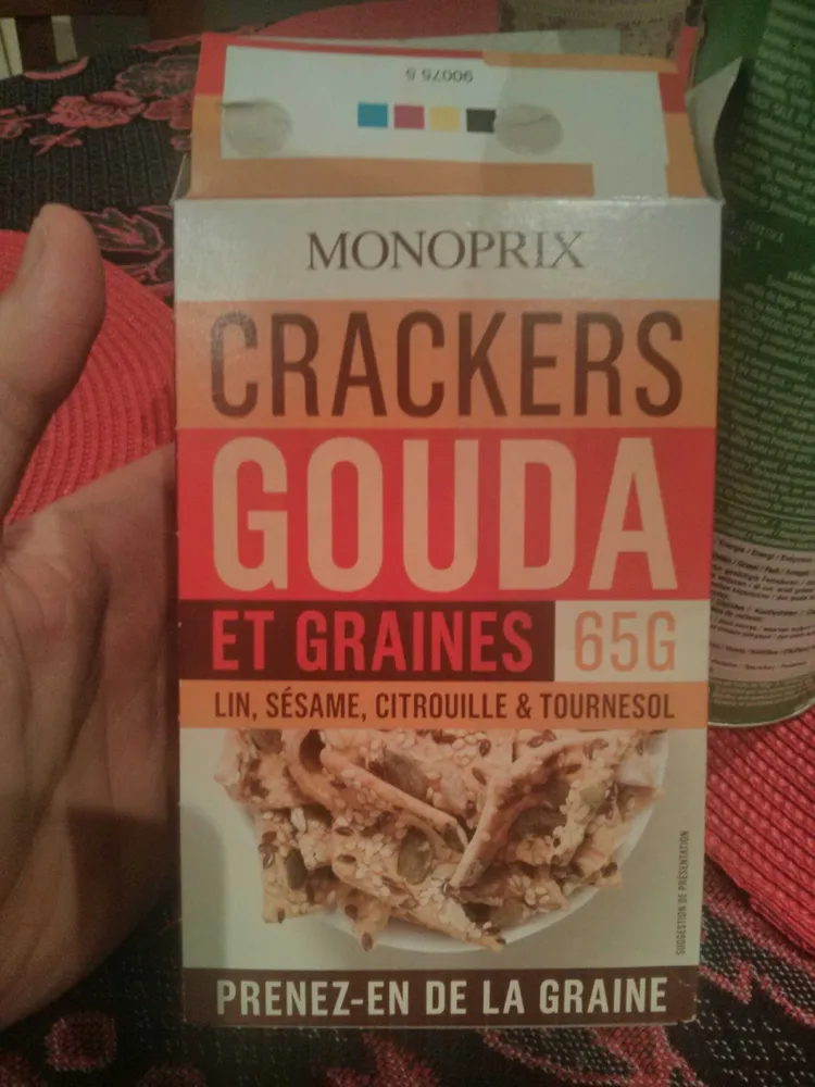 Crackers Gouda et graines (Lin, sésame, citrouille & tournesol)