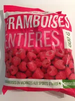 Framboises entières, surgelées