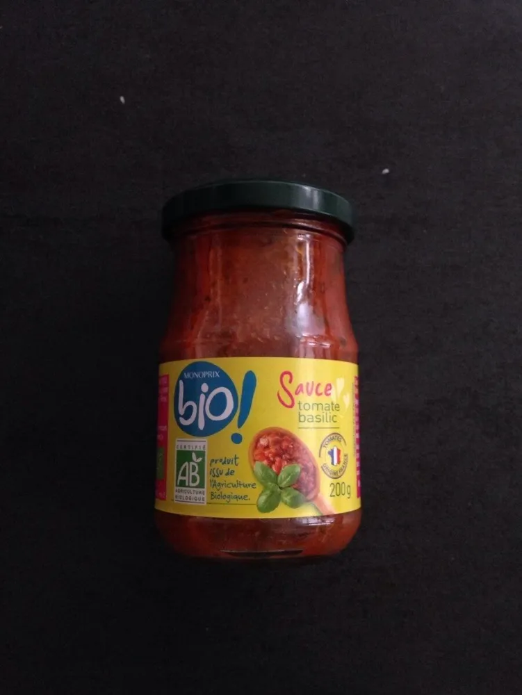 Sauce tomate basilic bio