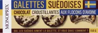 Galettes suédoises Chocolat croustillantes aux flocons d'avoine