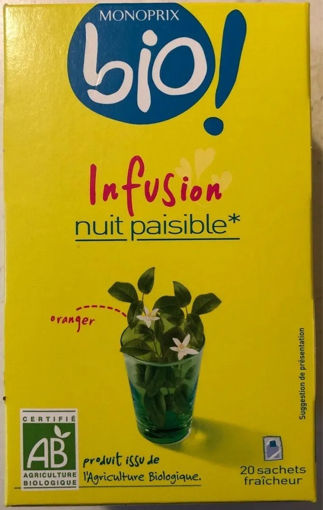 Infusion nuit paisible Bio Monoprix