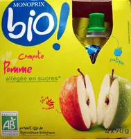 Compote Pomme allégée en sucres